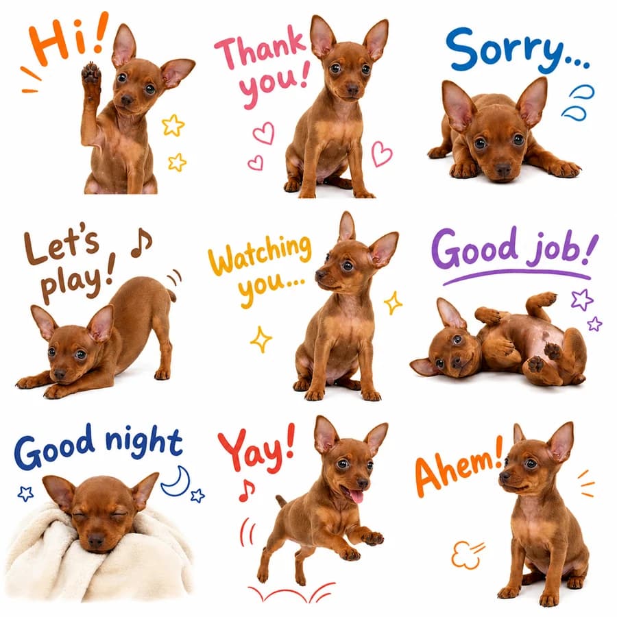 AI-generated 40 LINE stickers pack created with Stampo