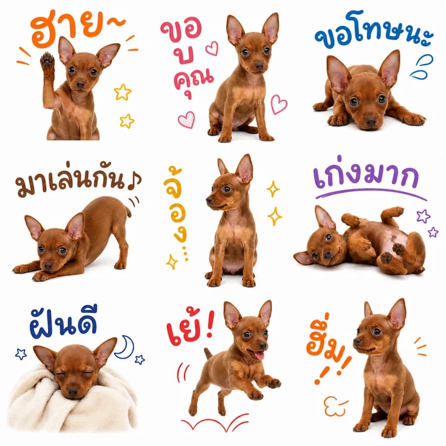 สติกเกอร์ LINE 40 ดวงที่ Stampo สร้างด้วย AI